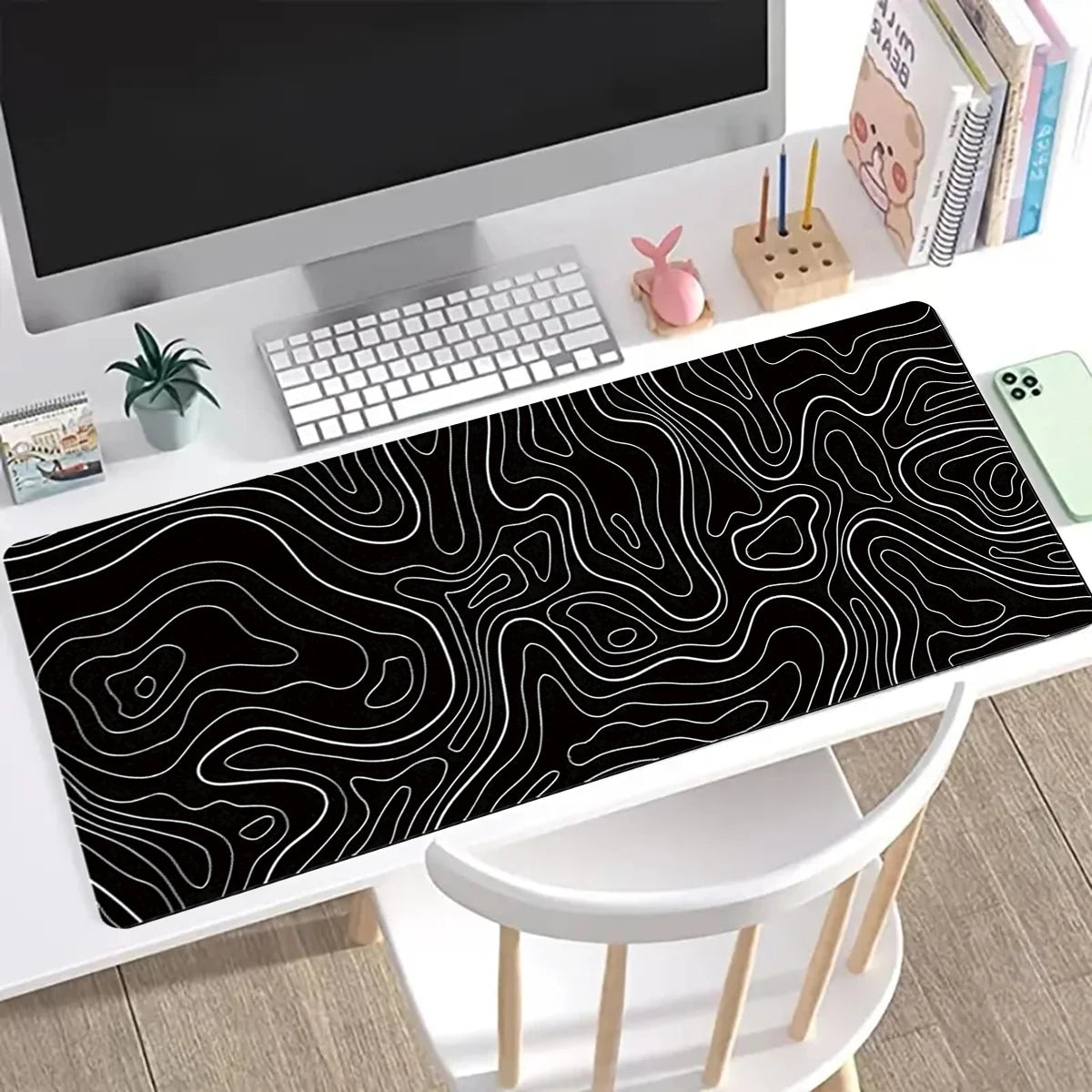 Large Topographic Keyboard Pad 31.5 x 11.8in 1Pcs Gaming Mouse Pad with Anti-Sl