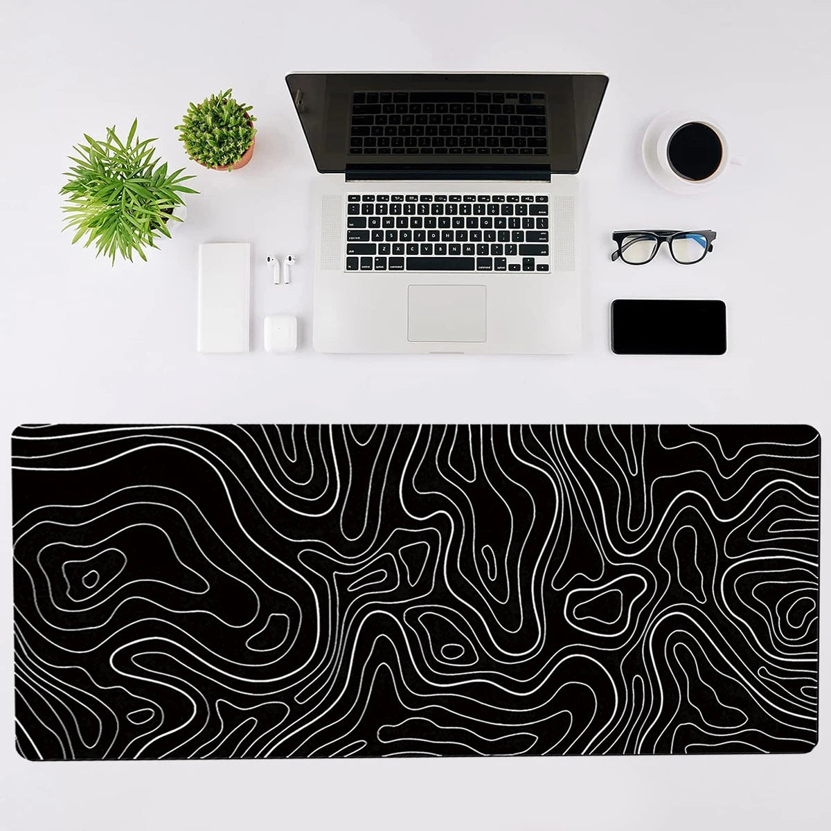 Large Topographic Keyboard Pad 31.5 x 11.8in 1Pcs Gaming Mouse Pad with Anti-Sl