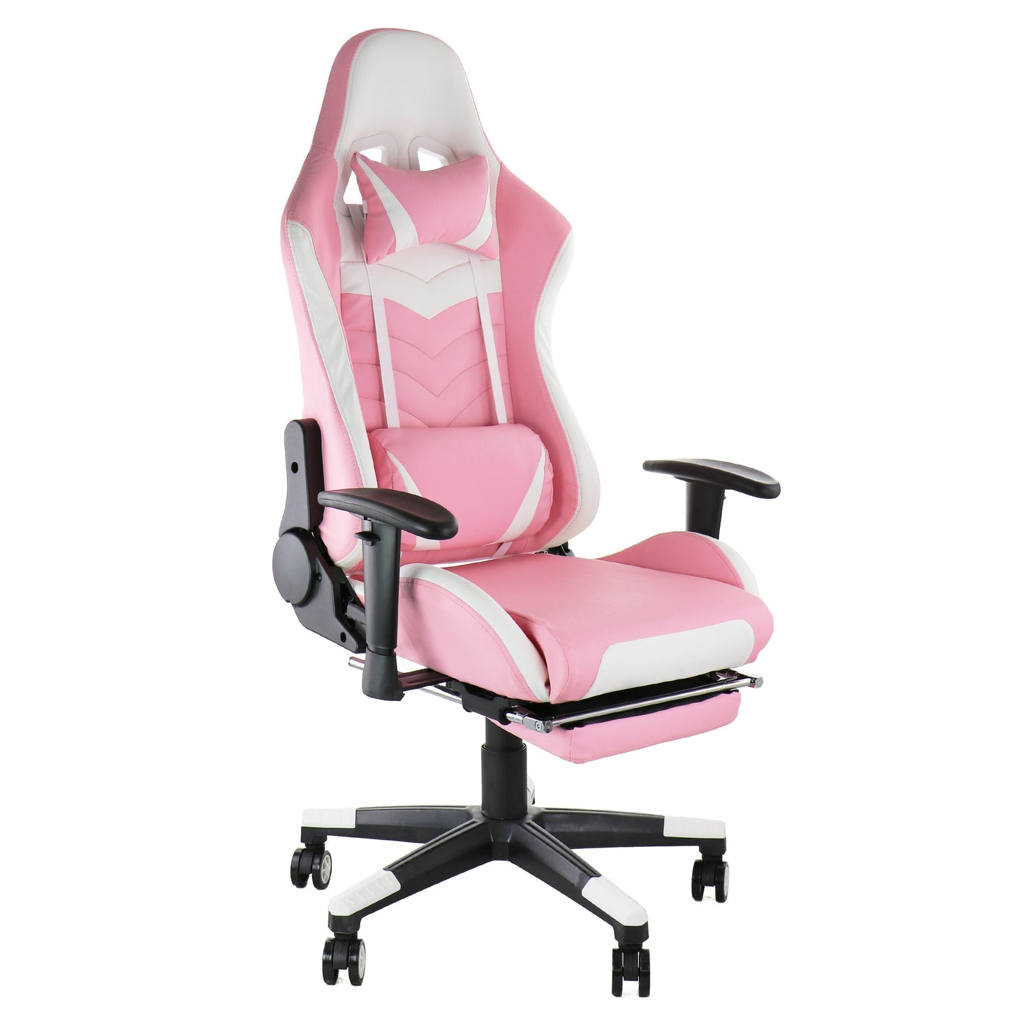 Apex Gaming Chair in Pink & White